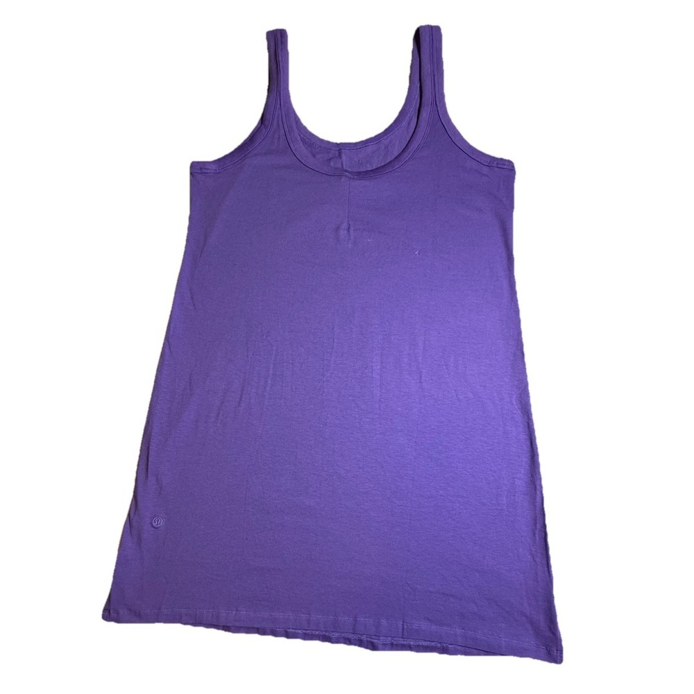 Lululemon NWT Classic-Fit Cotton-Blend Scoop Dress Purple, Size 10-702